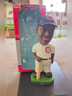 Sammy Sosa Chicago Cubs Genuine Hand Painted BobbleHead 2001 MLB Genuine Merchan